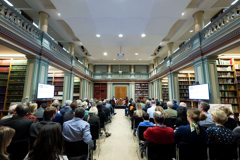 Event with large audience in Burlington House library